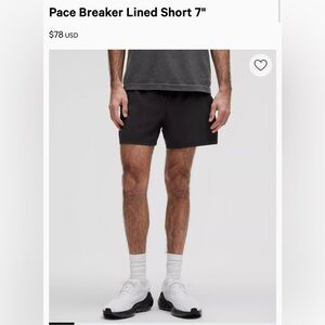 lululemon Men's Pace Breaker Lined Shorts - Black